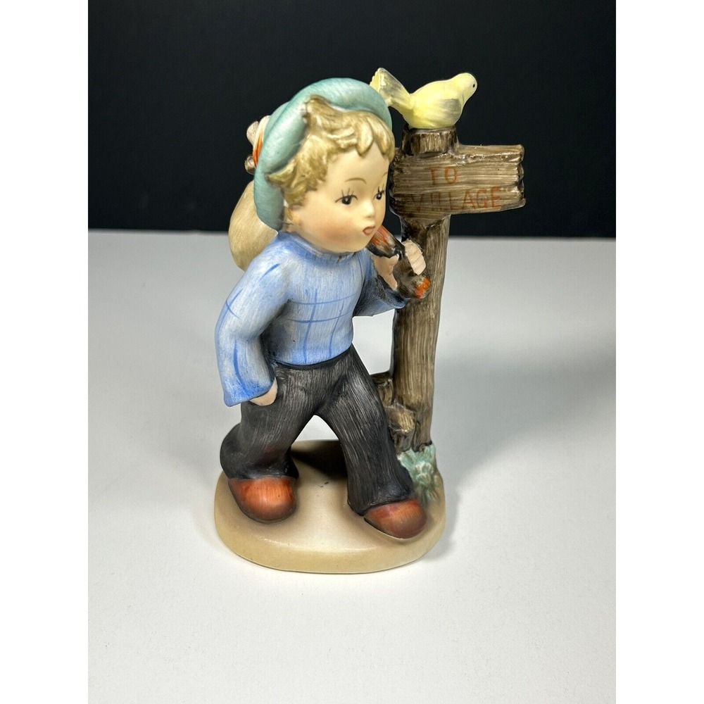 Vintage‎ Napco "Vagabond" SH1B Ceramic Figurine Boy with Bird on Pole Sign